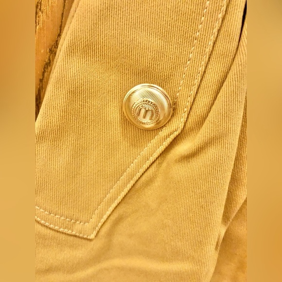 Maje Camel Cotton Canvas Belted Shorts - Picture 13 of 13